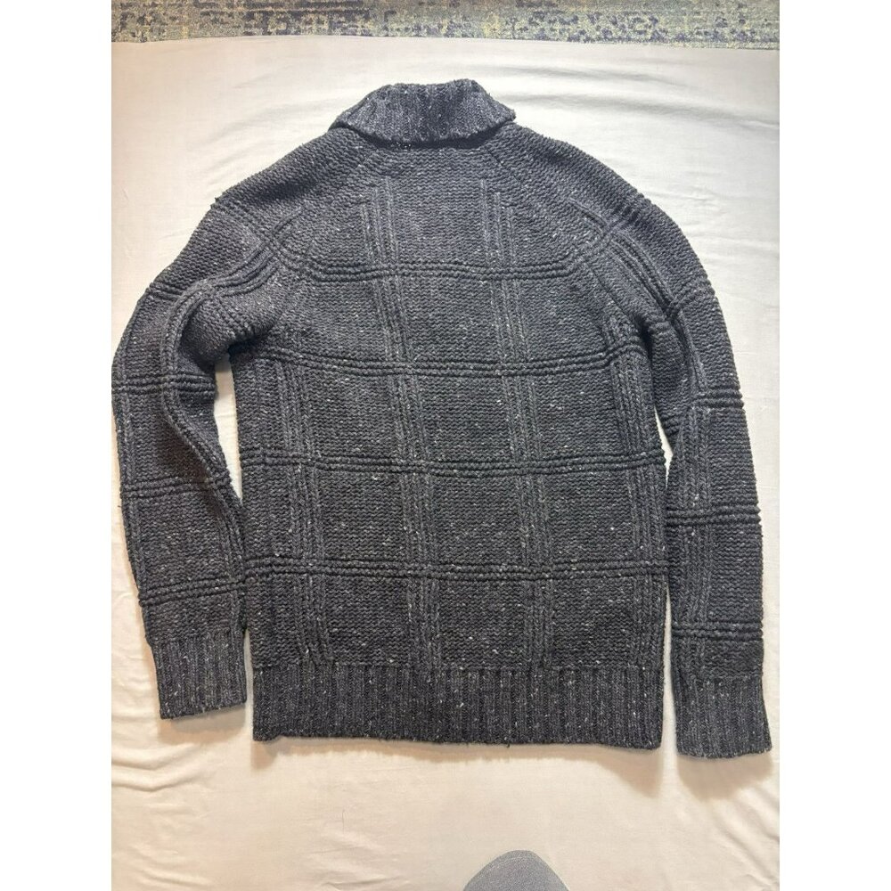 Banana Republic Toggle Cardigan Men M Wool Blend Chunky sweater Italian Gray - Picture 7 of 7